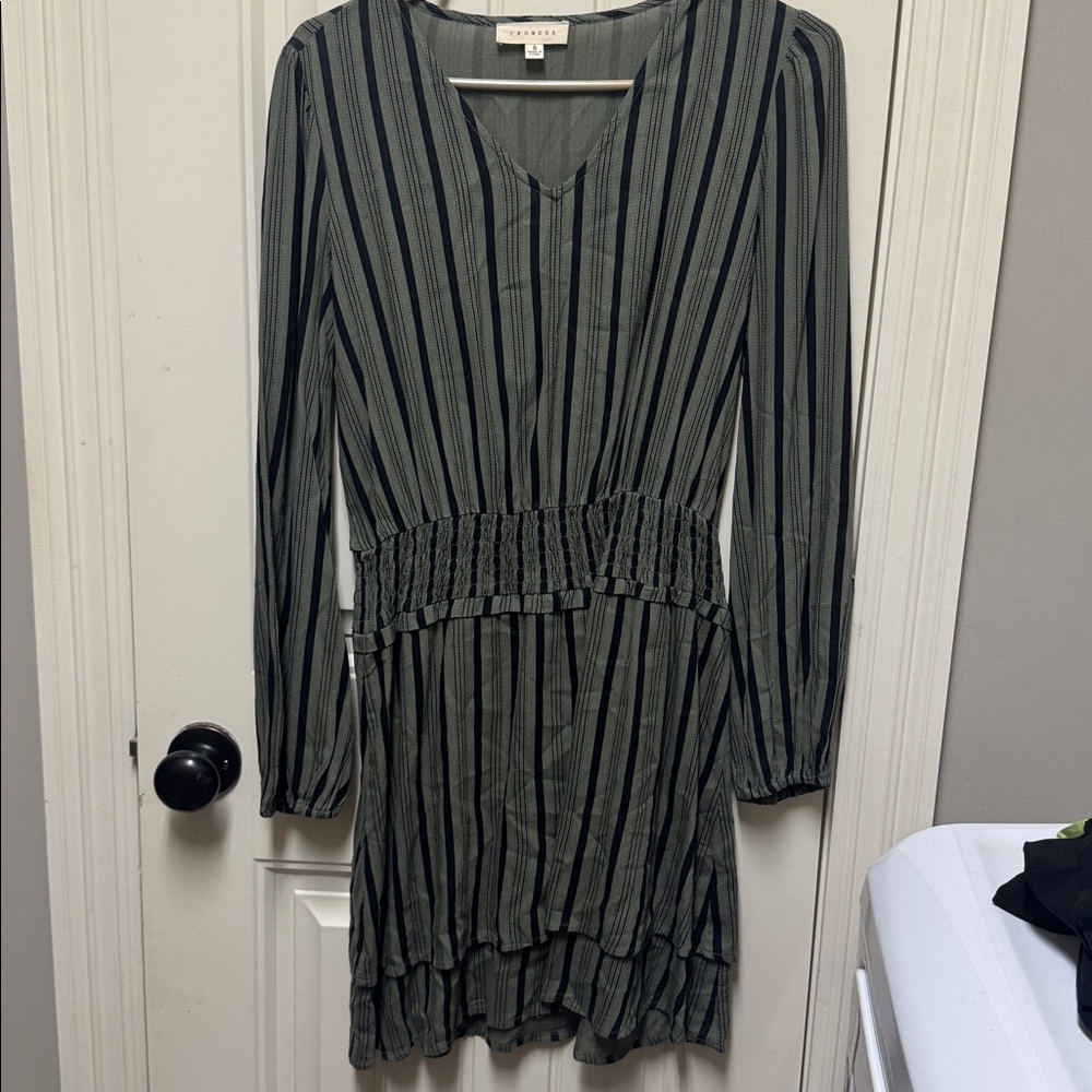 Striped Long Sleeve Dress